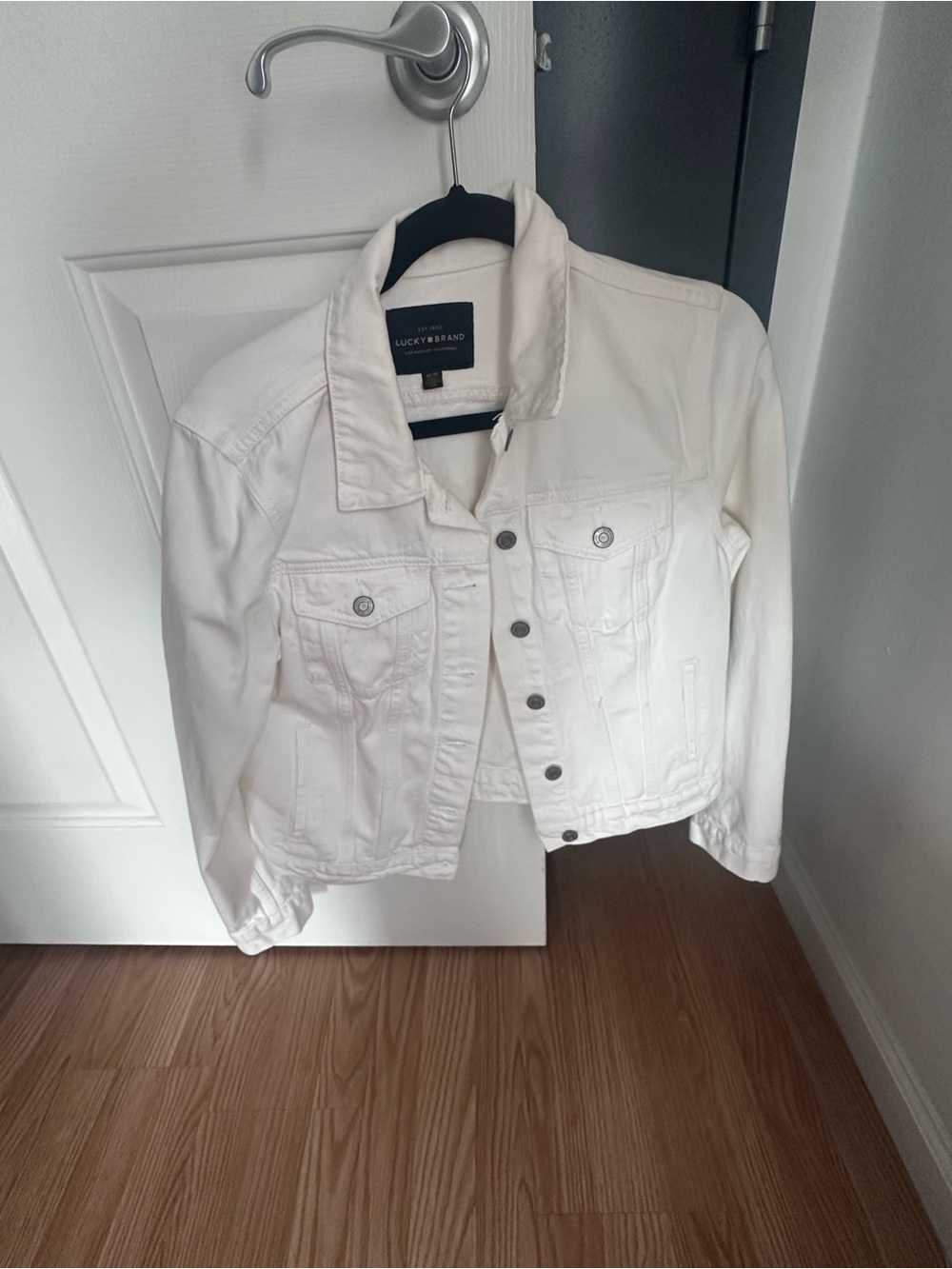 Lucky Brand White Cropped Denim Jacket